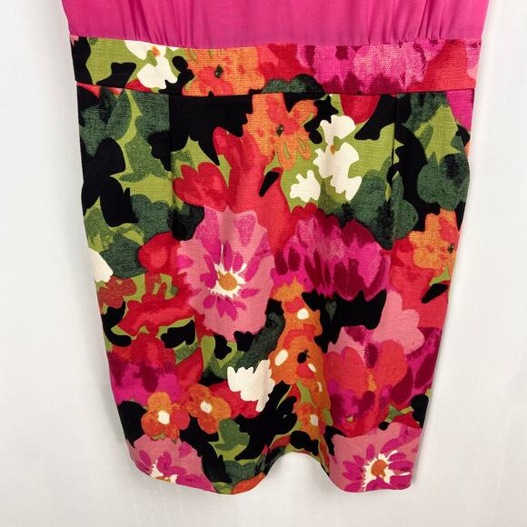 Anthropologie Tabitha Great Escape Floral Sheath Dress Size 14 Pink Twee Cottage - Picture 14 of 15